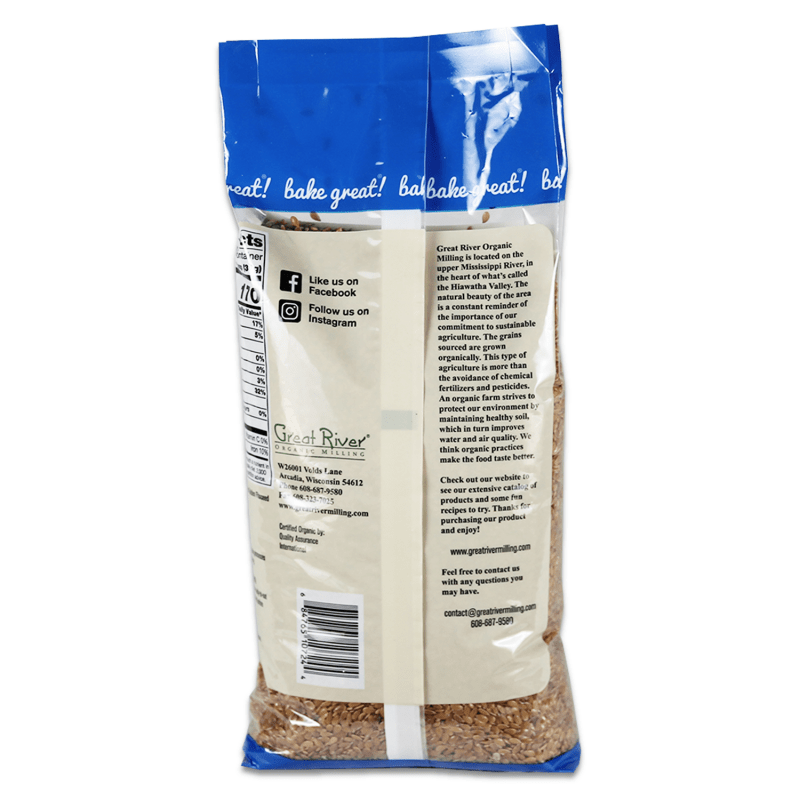 Gluten Free Organic Whole Golden Flaxseed
