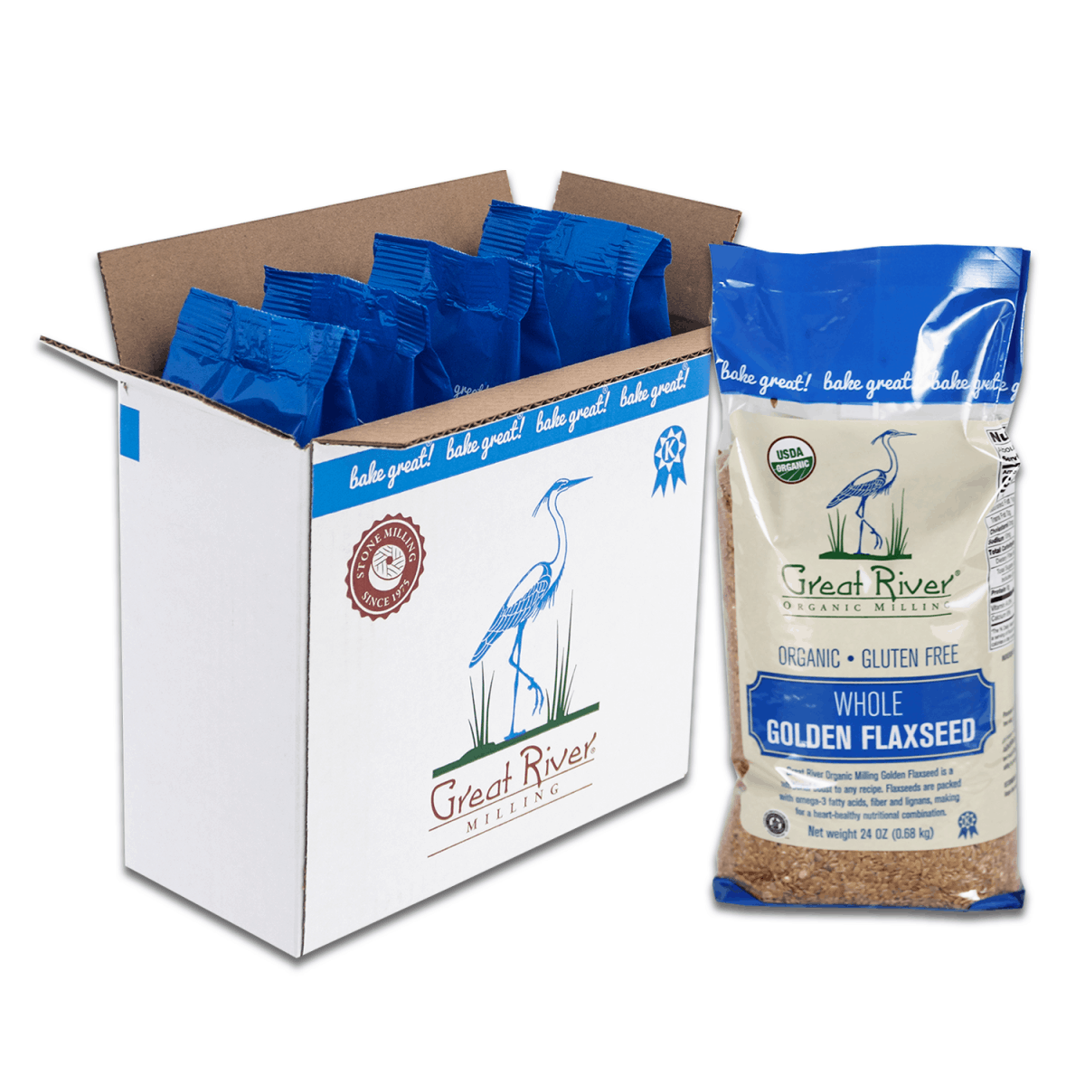 Gluten Free Organic Whole Golden Flaxseed